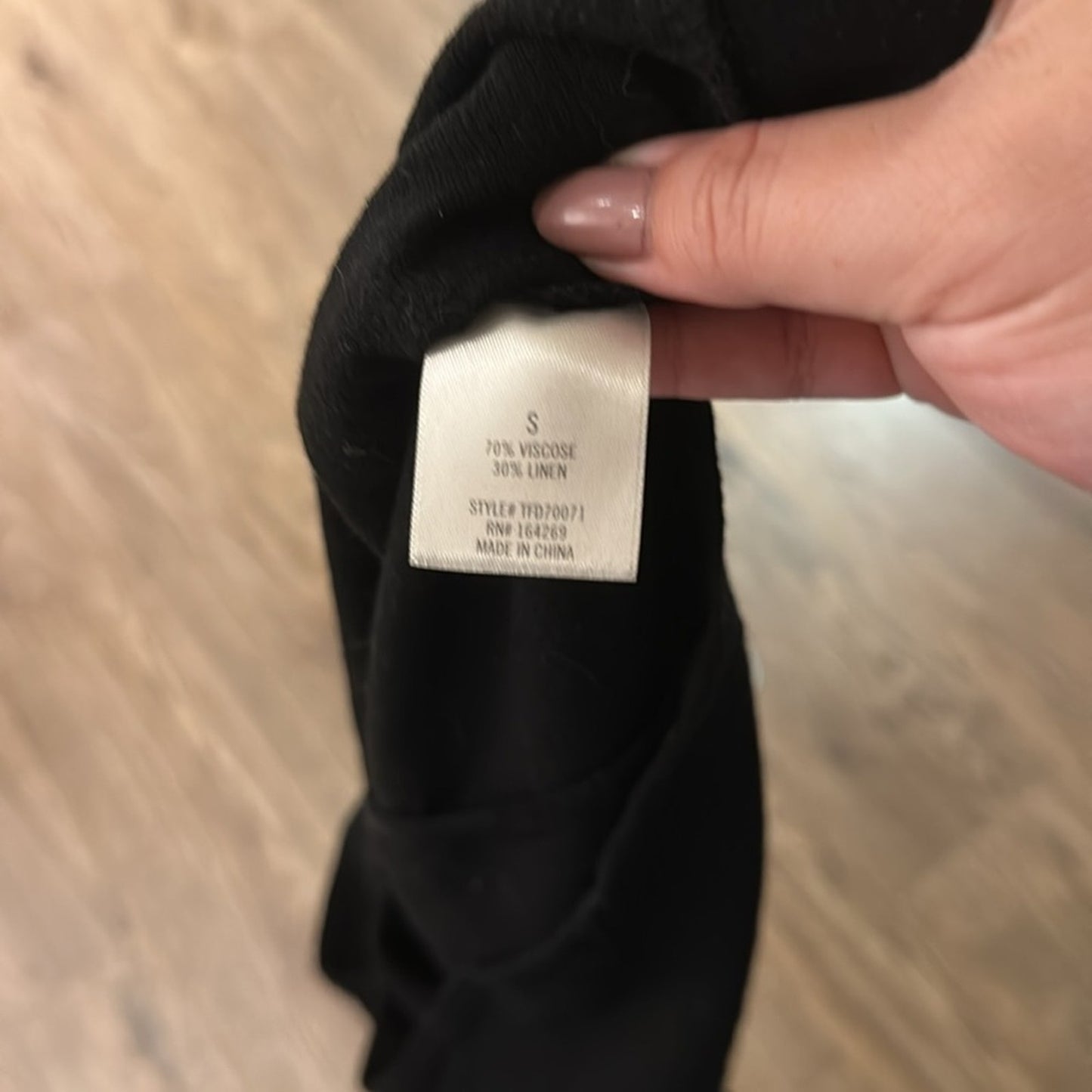 🍷Blue rain linen blend black skirt size small
