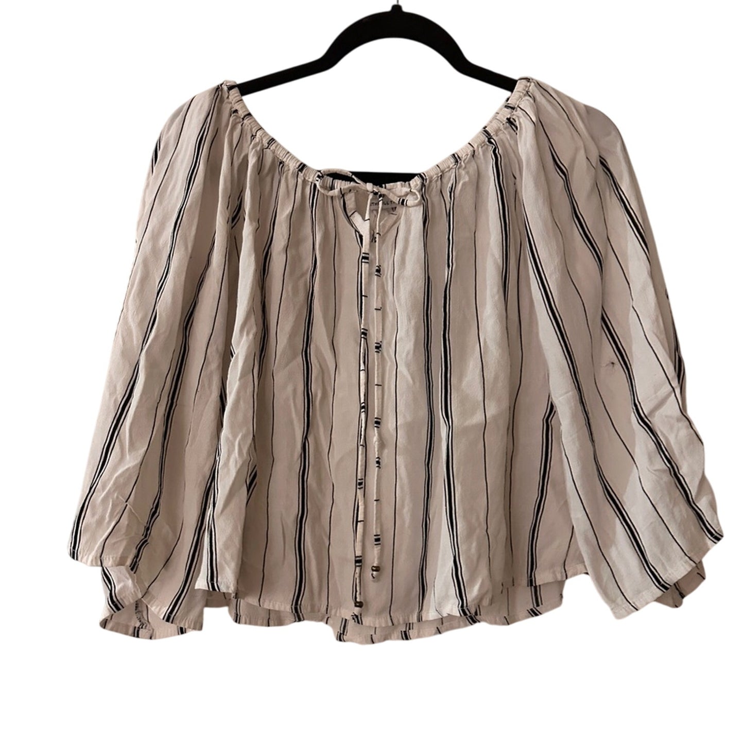 🐈⬛Faithful the brand black and white striped blouse size xs