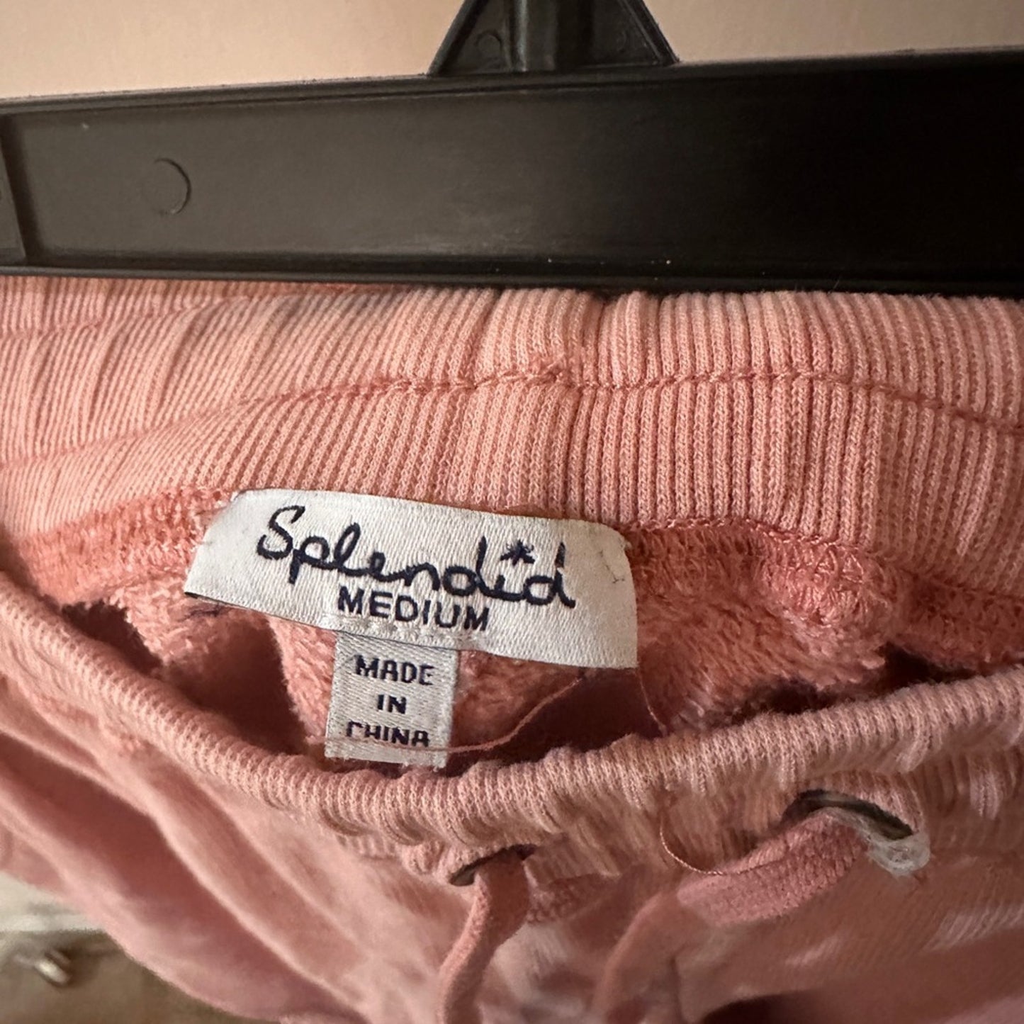 Splendid light pink terry jogger pants size medium
