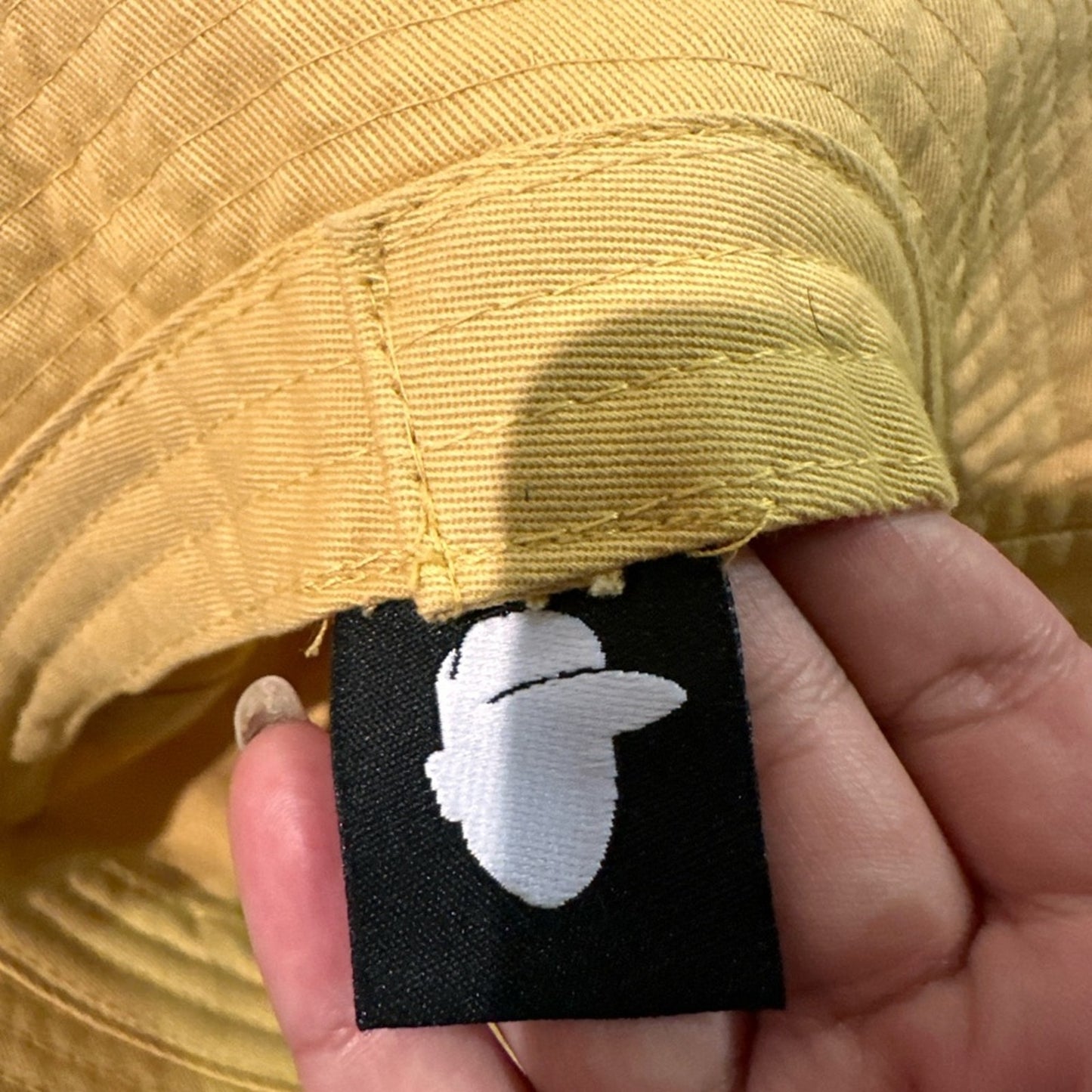 🍷Waltz cotton canvas embroidered yellow bucket hat