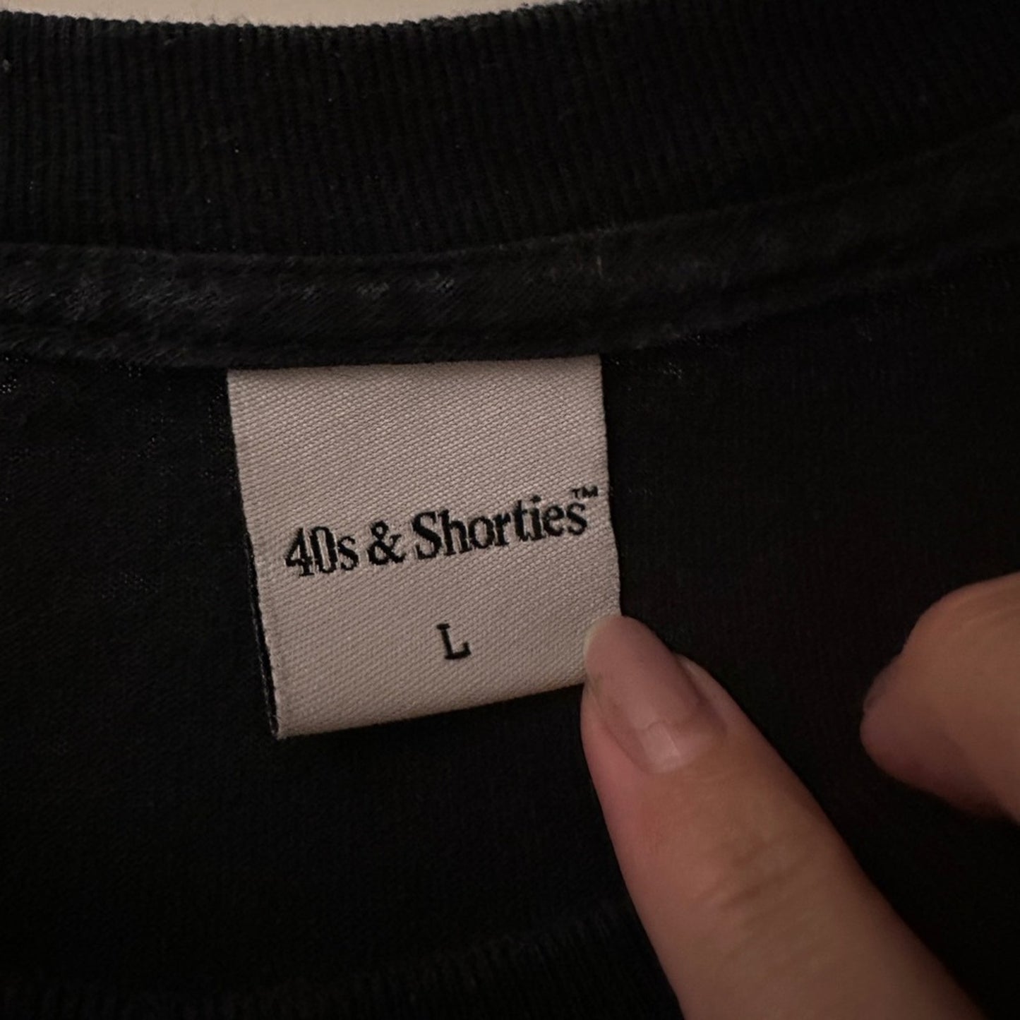 40s & Shorties Graphic Black Graphic Tee size large