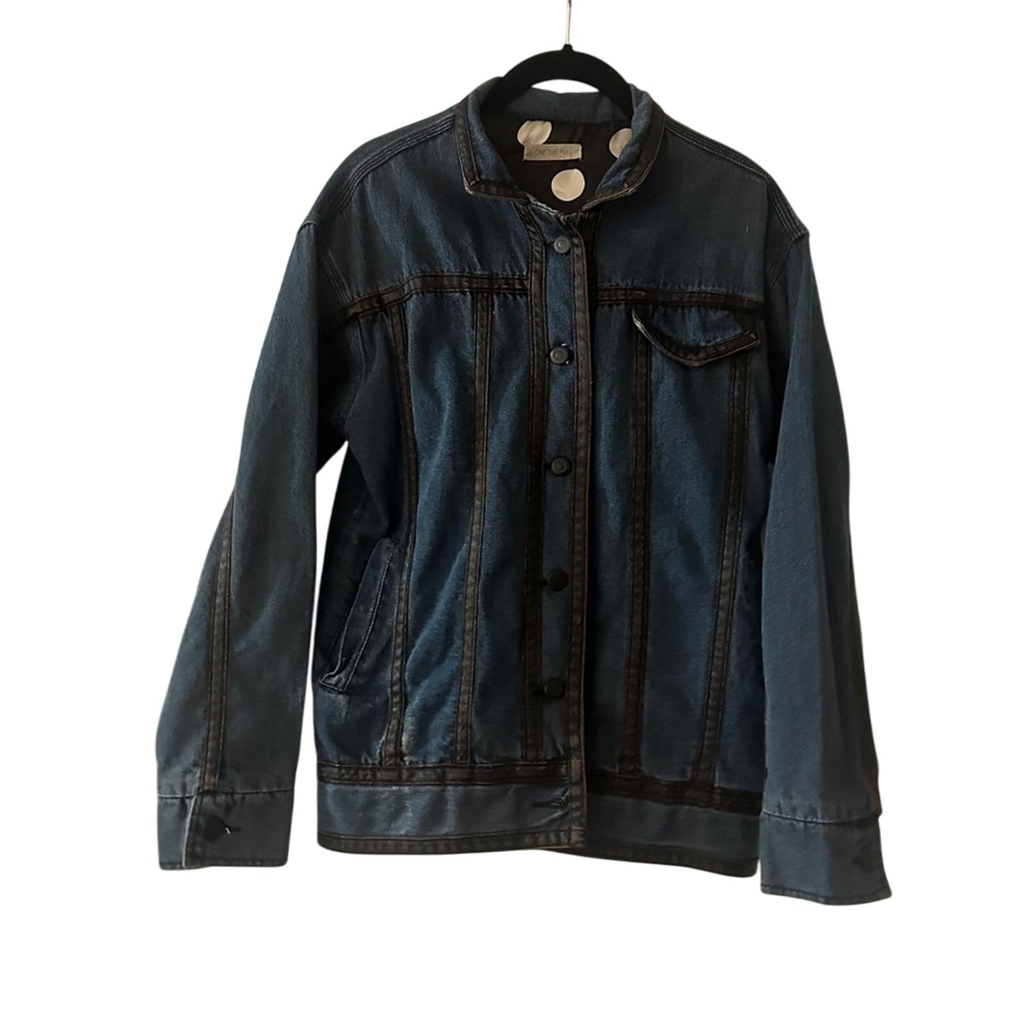 On the full denim jacket size medium