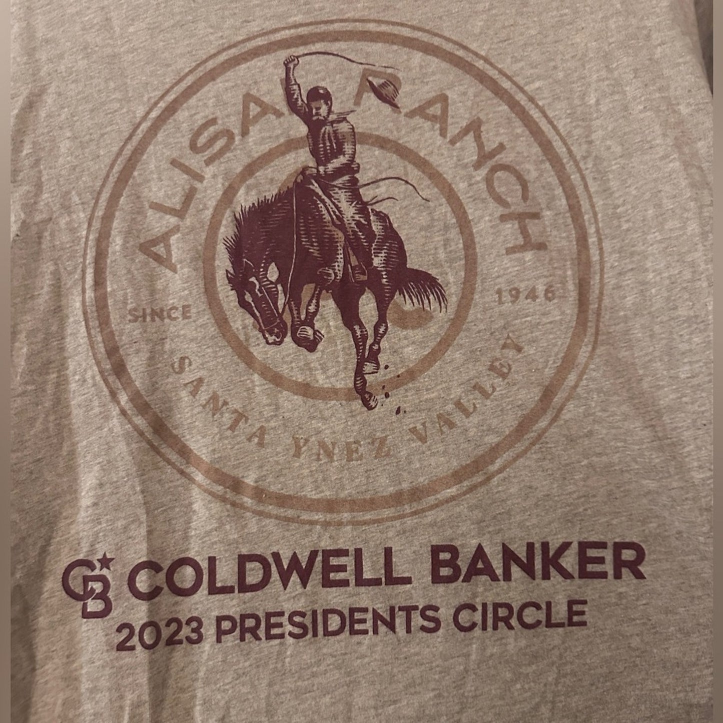 Alsal Ranch grey graphic tee size medium