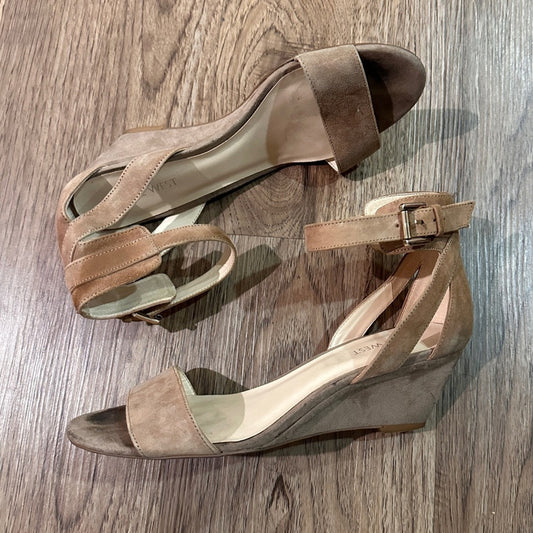 Nine West leather suede platform sandals size 8