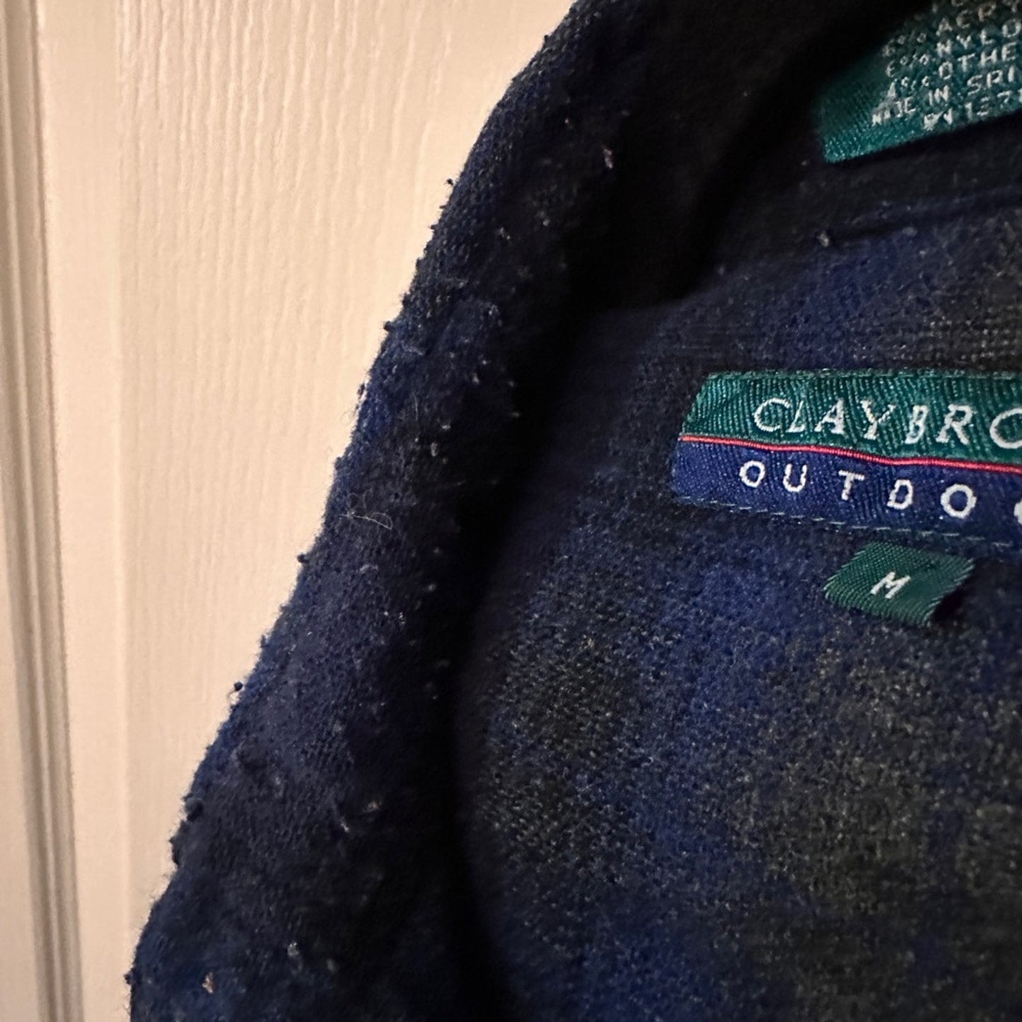 Claybrooke Outdoors blue and grey plaid flannel, wool blend , size medium