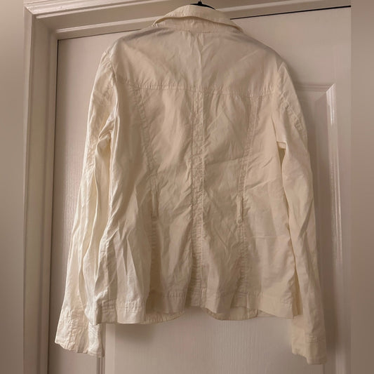 H&M white cotton jacket size 10