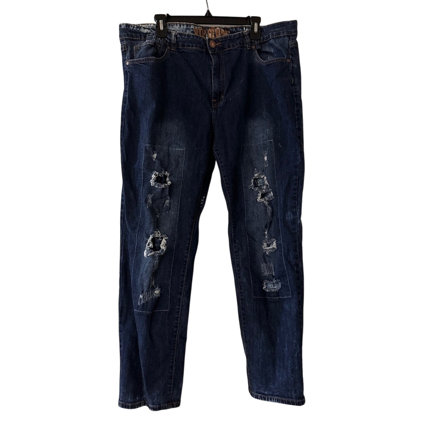 VIP distressed straight leg jeans size 23