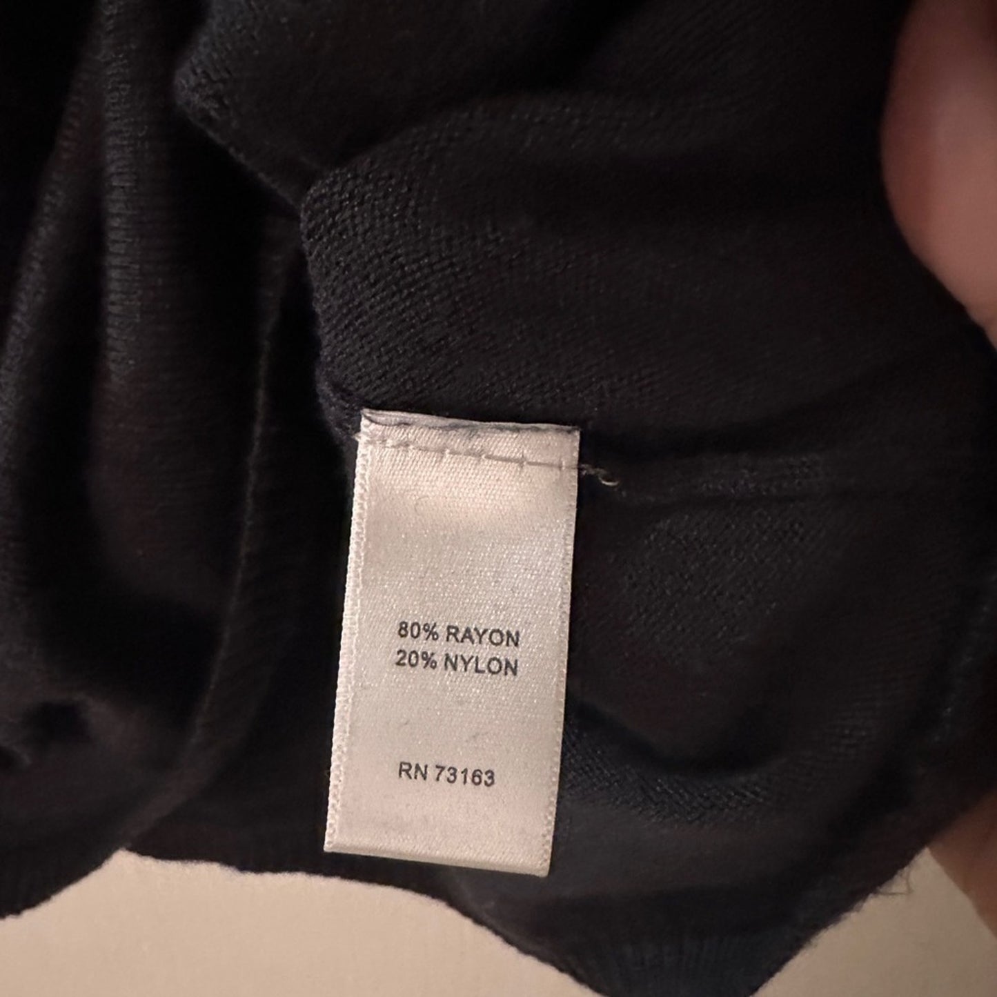 Cupio dark grey vneck sweater size medium