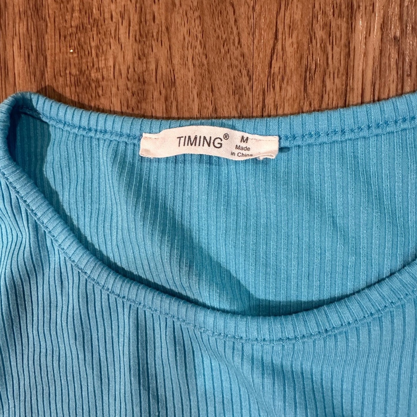 Timing set of 2 ribbed knit baby short sleeve tees size medium