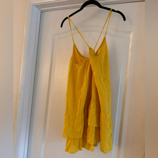 Zara yellow mini tank dress size medium