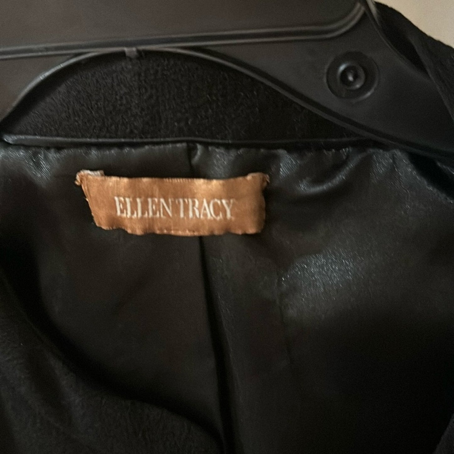 Ellen Tracy black open front jacket size small
