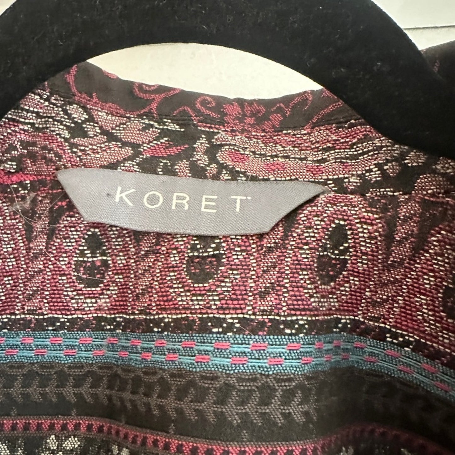 Beautiful Koret multicolored woven mixed media blazer size small