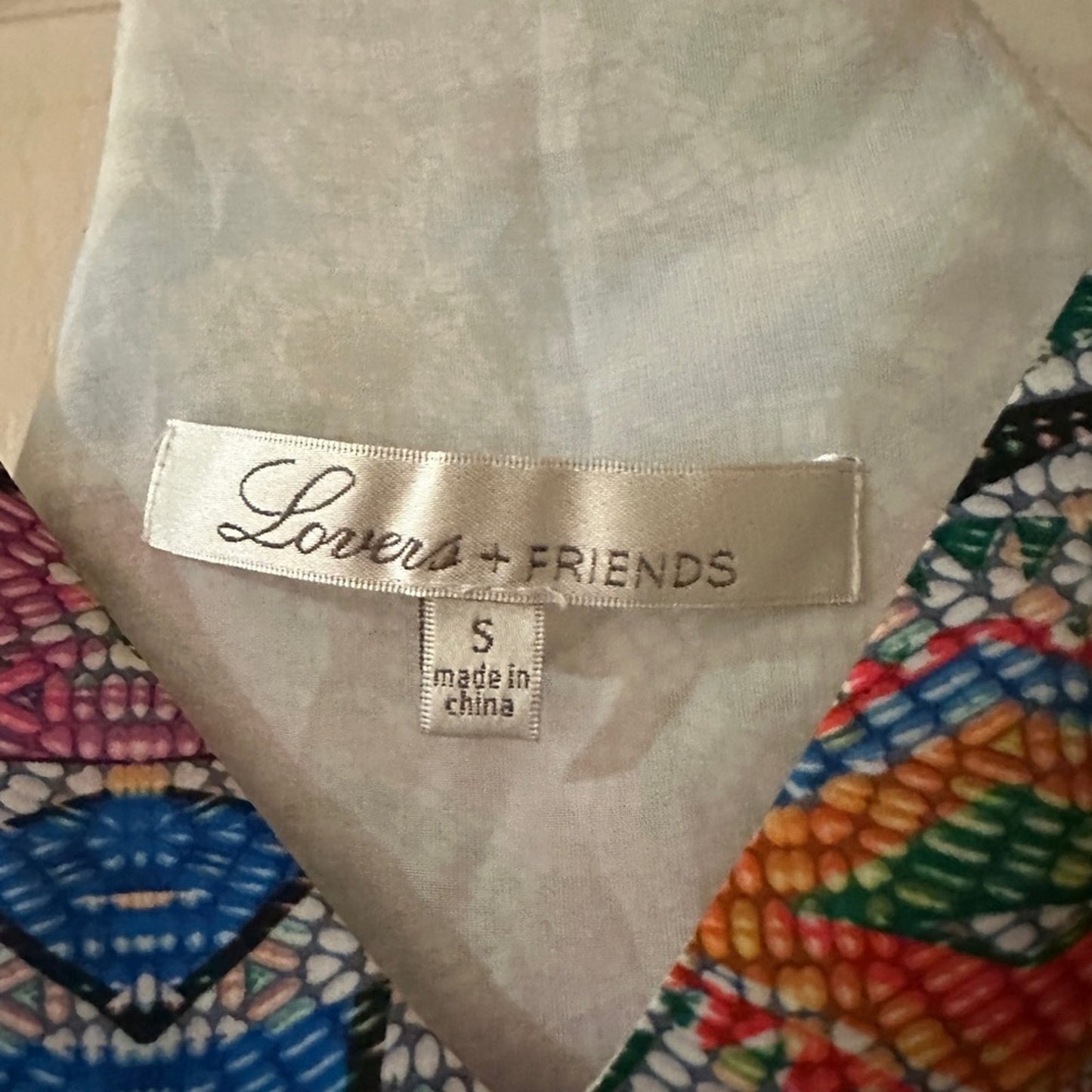 Lovers + Friends layered look racer tank size small