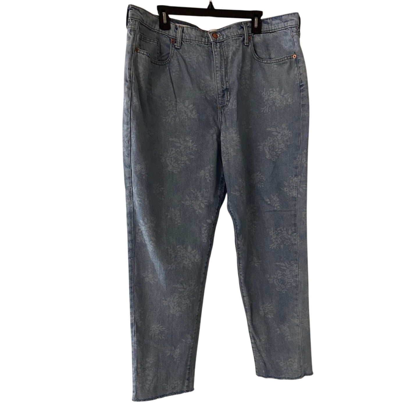 Universal thread floral washed 100% cotton denim jeans size 18/34