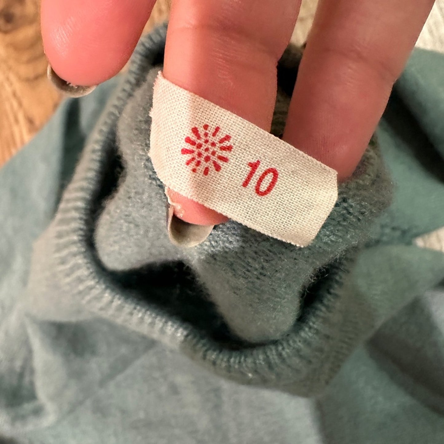 KetiKeta 100% lane wool unisex teal green sweater size 10