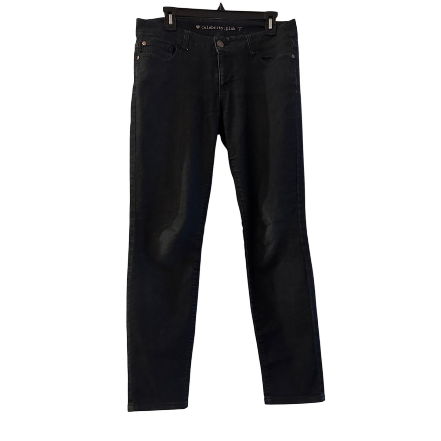 Celebrity Pink black straight tapered jeans size 9