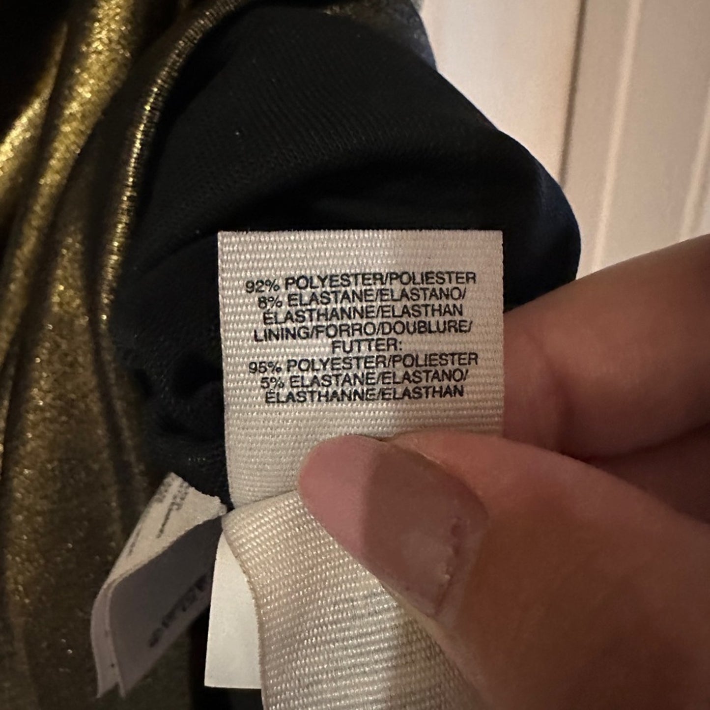 Rachel Rachel Roy gold 3/4 length sleeve cocktail dress size small