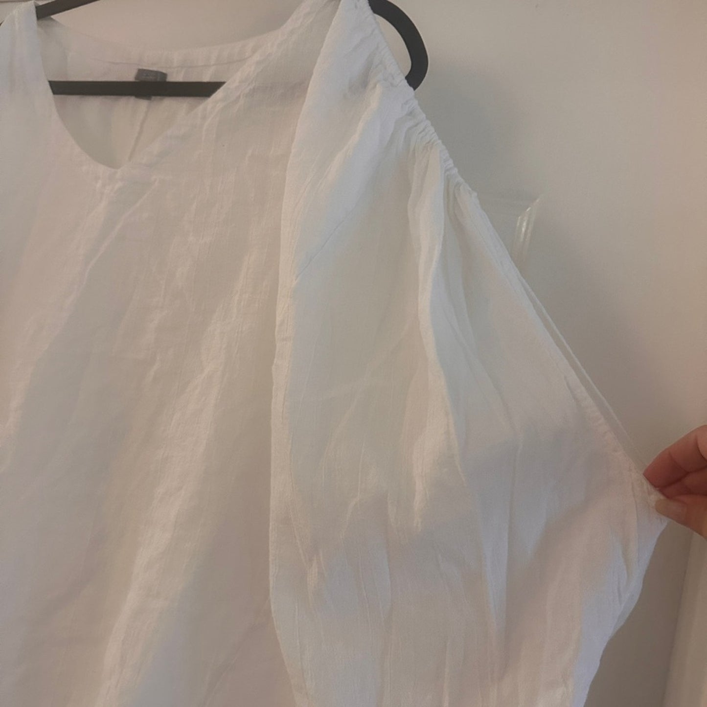 🍷Aerie white 100% cotton gauze blouse size XL