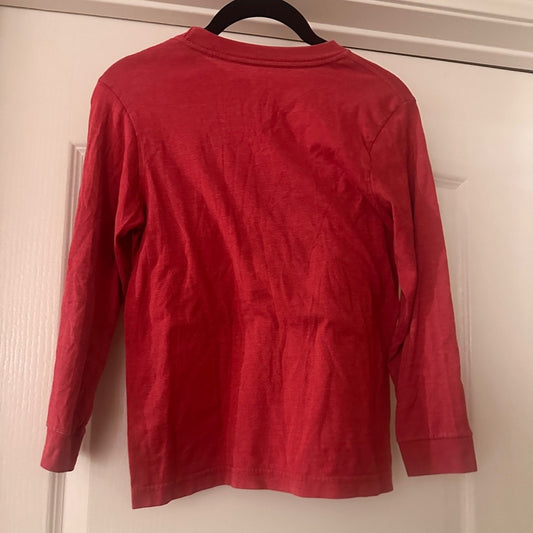 NFL brand 49ers red graphic long sleeve tee size 8