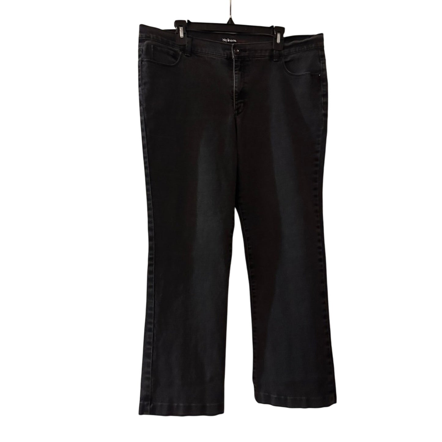 Style & Co. black tummy control mixer boot cut jeans size 16