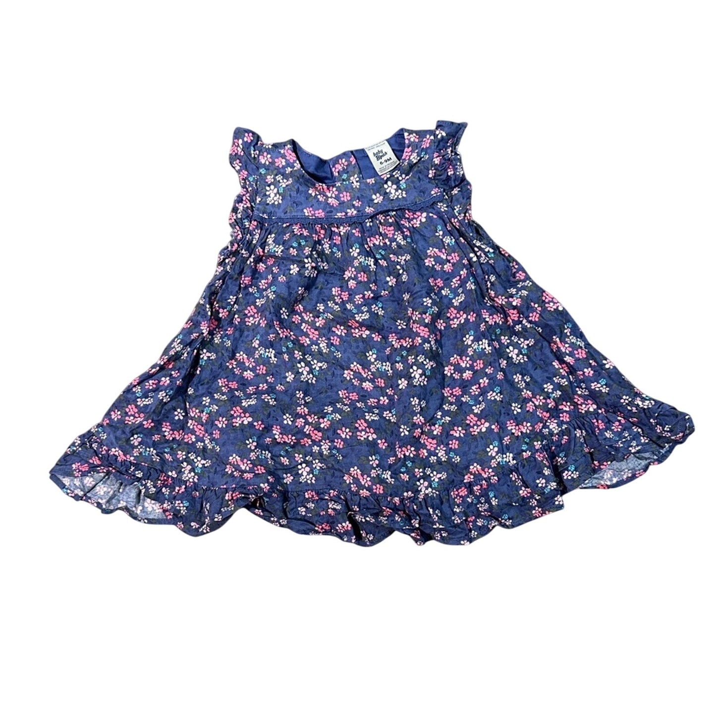 Baby B’gosh blue and pink floral dress size 6-9months