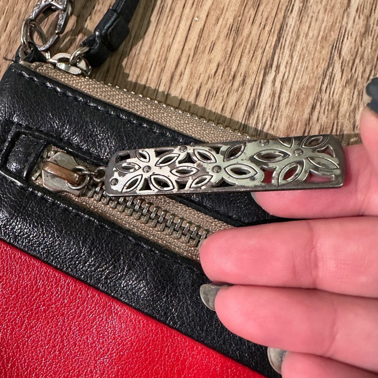 Vintage Brighton Red and Black Crossbody Bag
