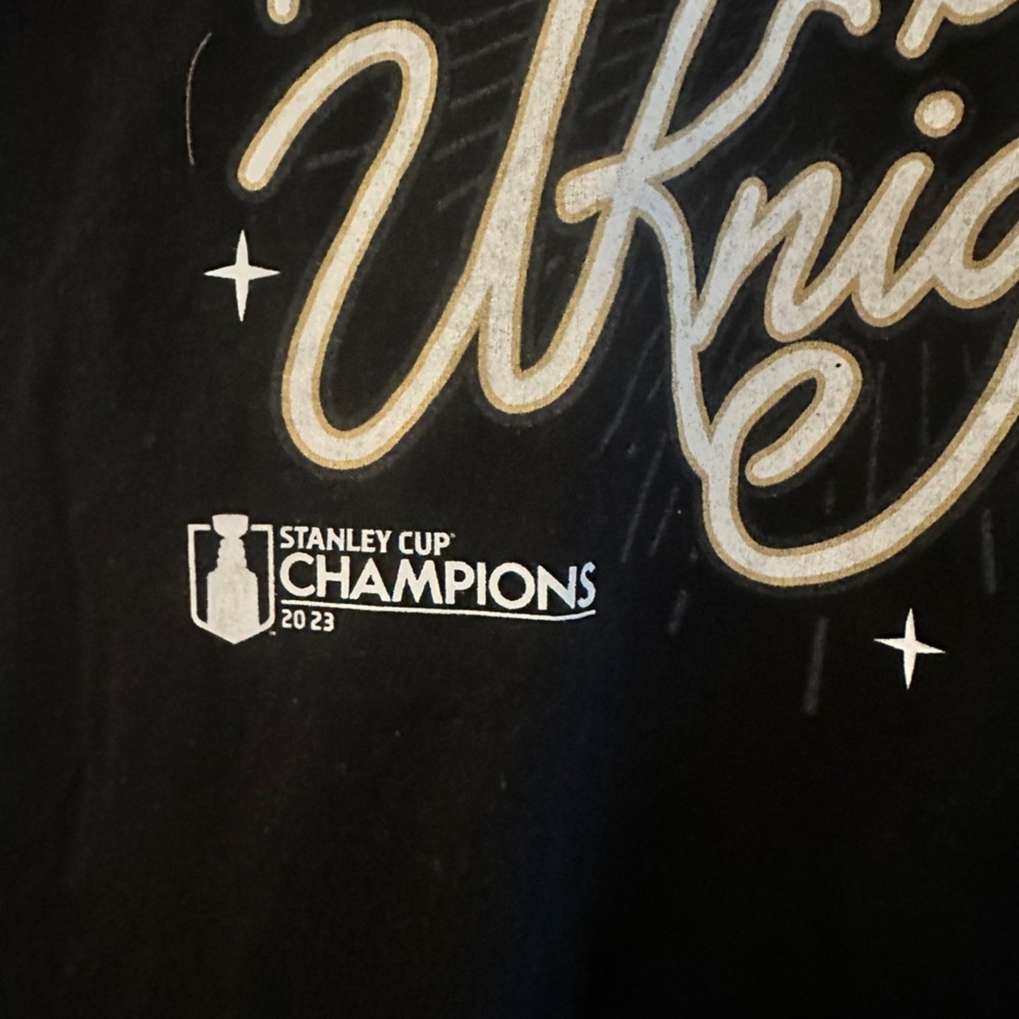 Unisex the Las Vegas Golden Knights, 2023 champion graphic T size medium