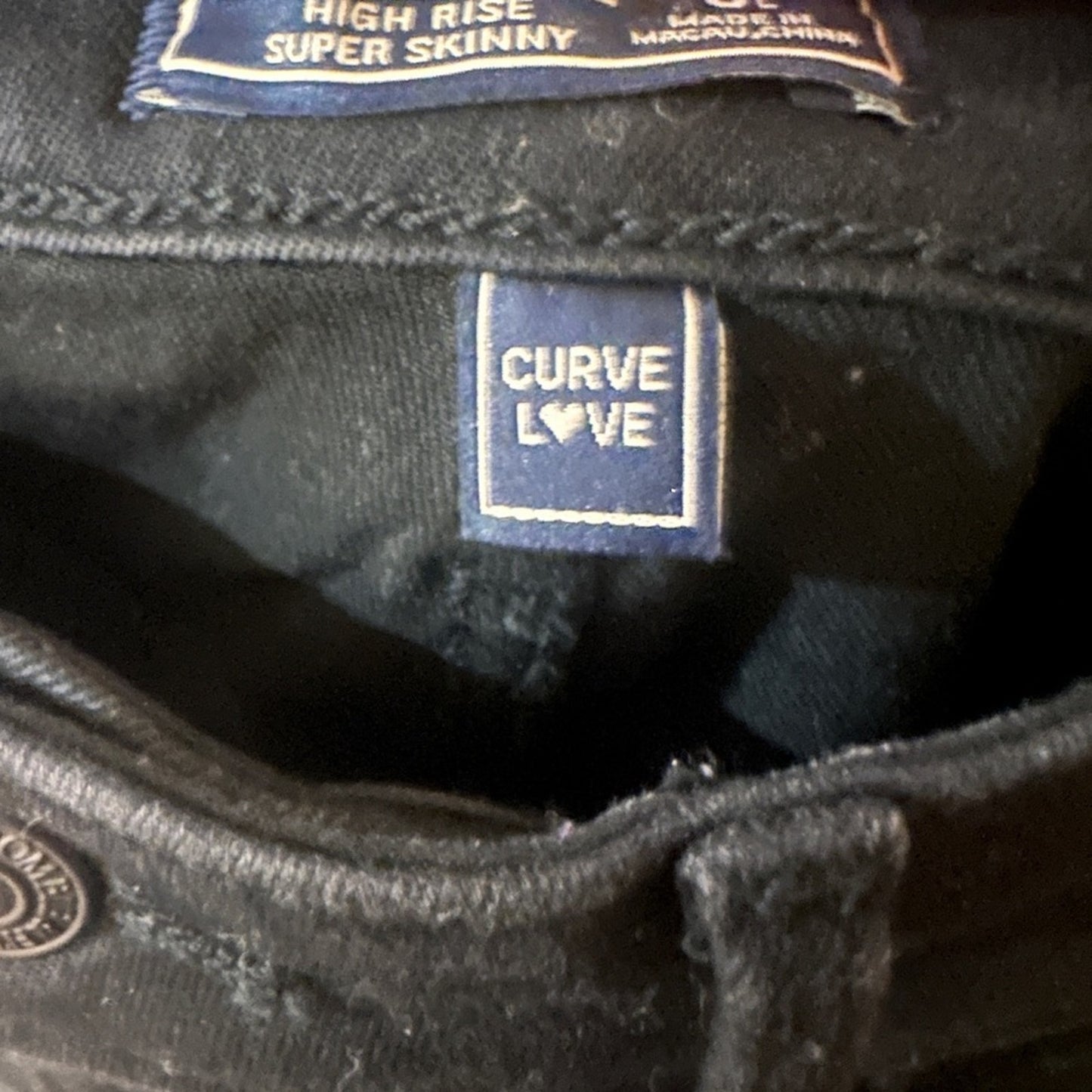 Abercrombie & Fitch high rise super skinny black denim jeans size 28/6