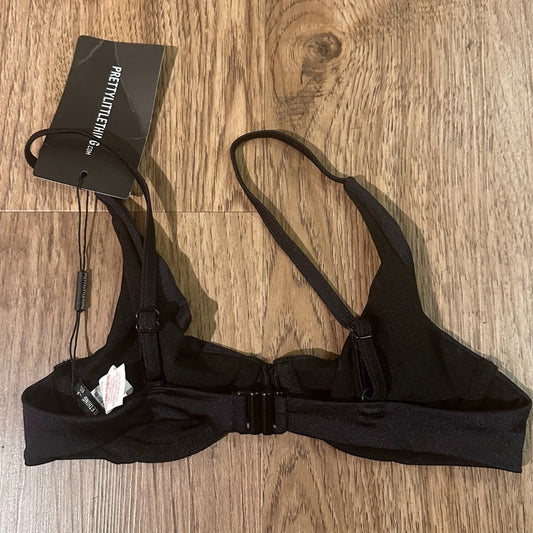 NWT Pretty little this black mix and match underwire bikini top size 2