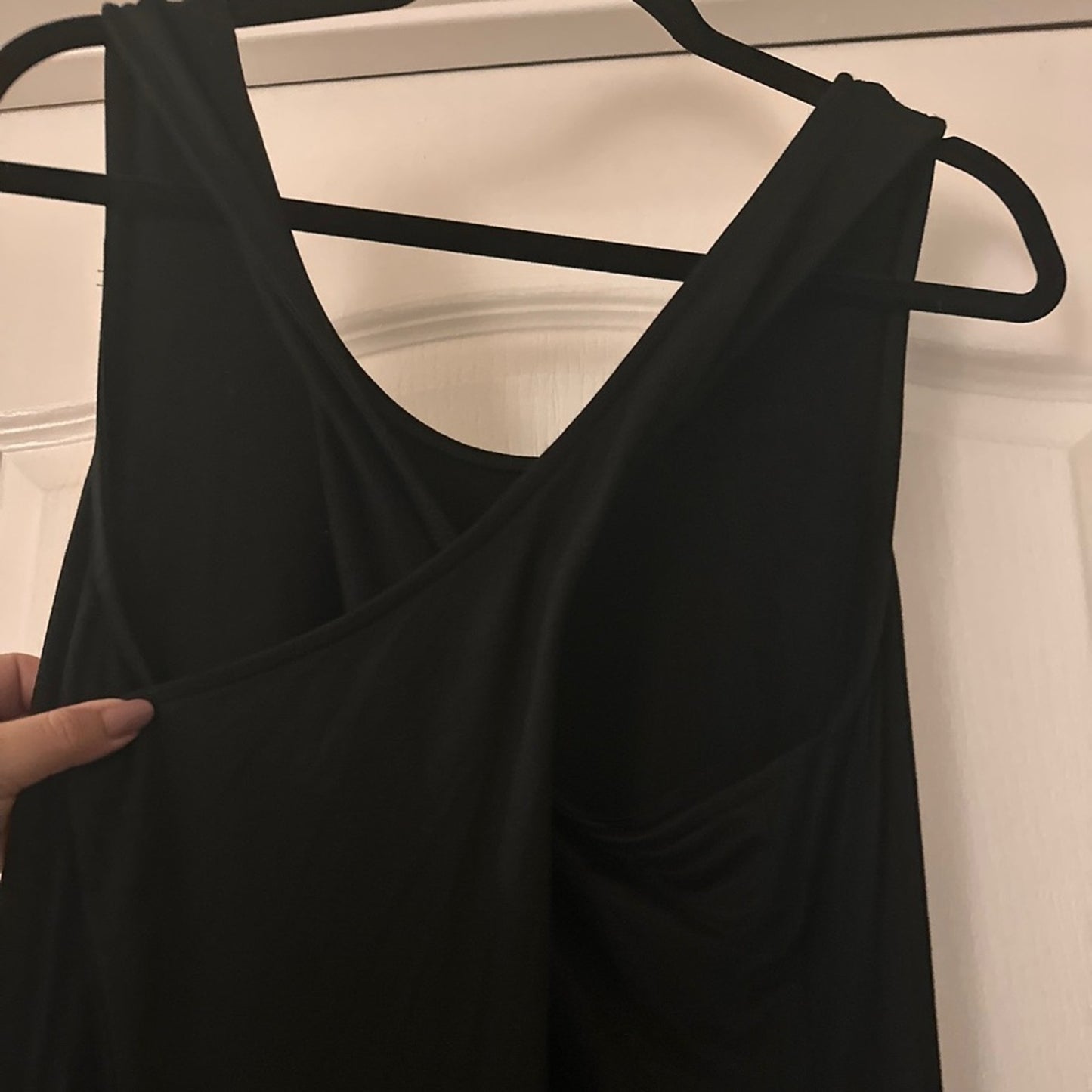 Casual black criss cross tank dress size XL