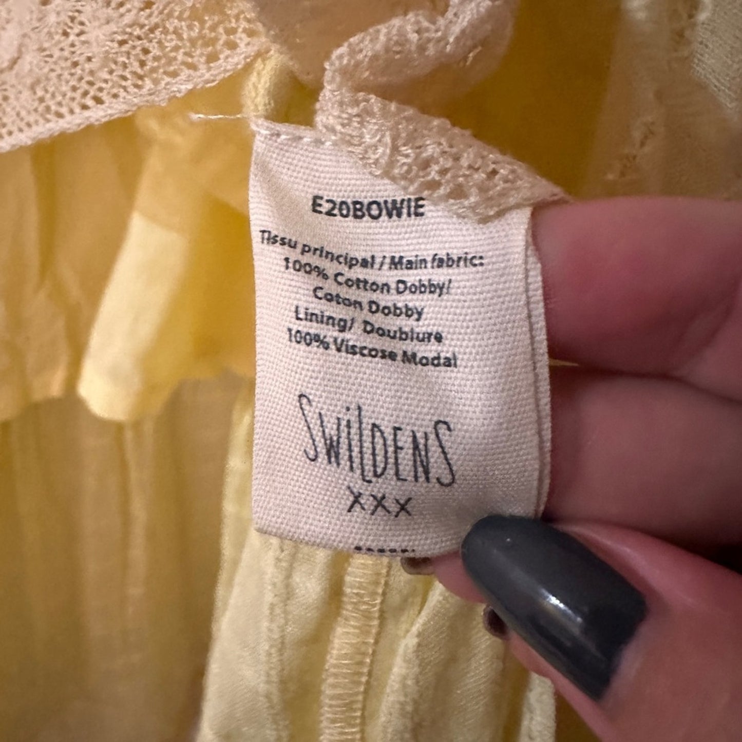Swildens yellow high low midi skirt size 38/ medium