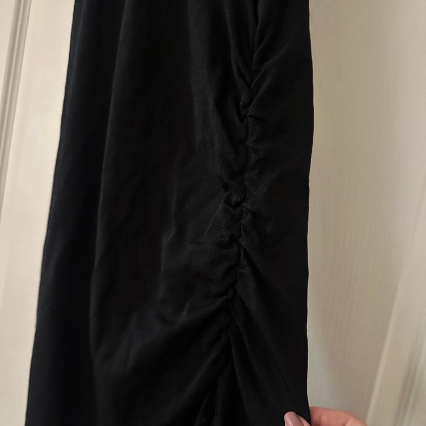 Zara black ribbed knit turtleneck tank dress size medium