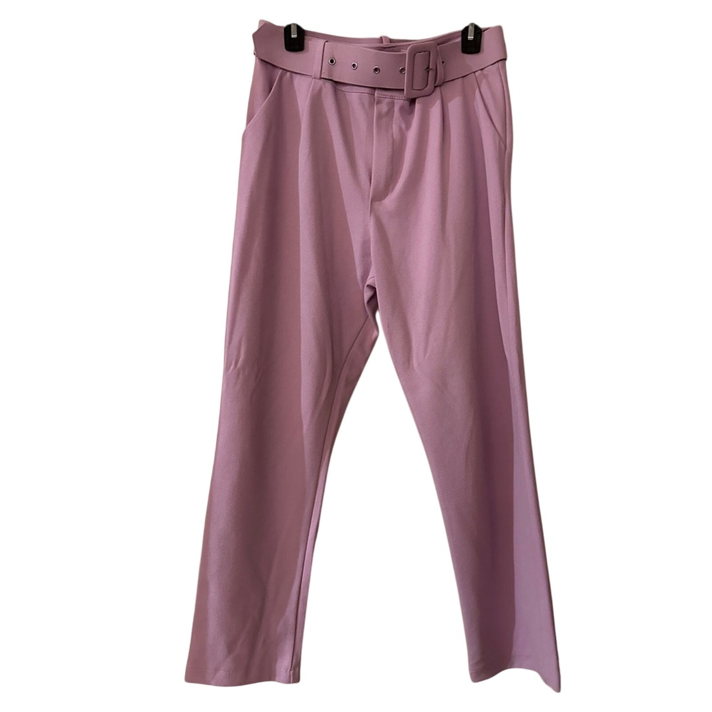 Boohoo lavender trousers with belt size 10