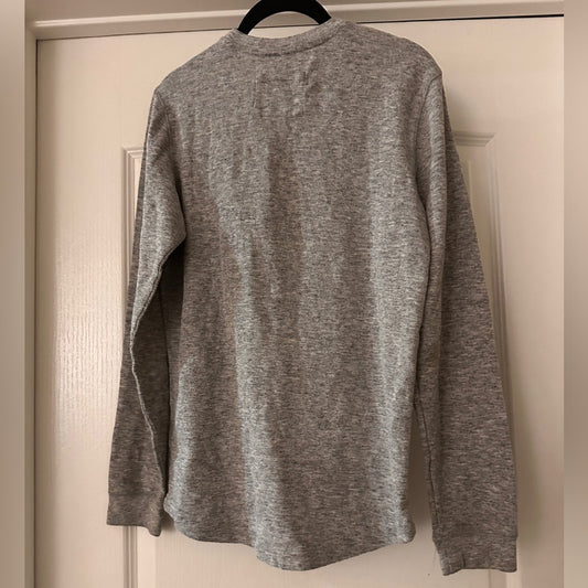CSG grey waffle knit tee size small