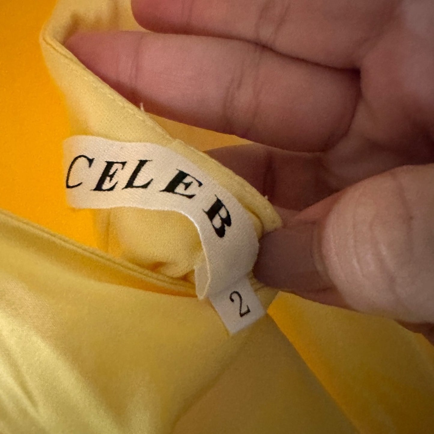 NWT Celeb yellow gown size 2