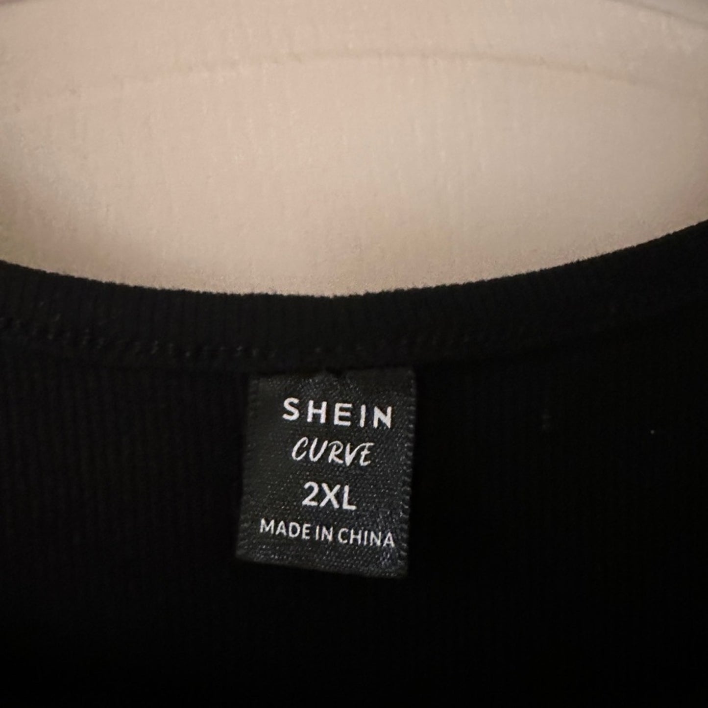 SHEIN curve black long sleeve ribbon knit mini dress size 2XL