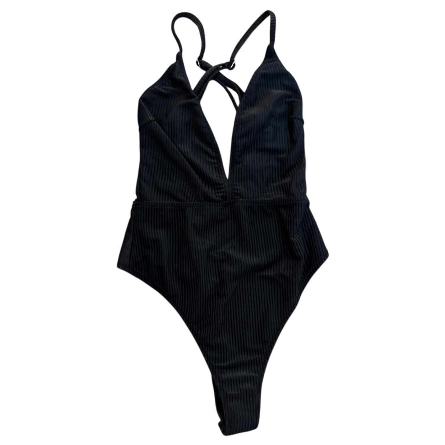 ASOS black deep v body suit size 4