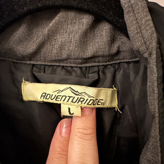 Adventure ridge black and grey puffer vest size large