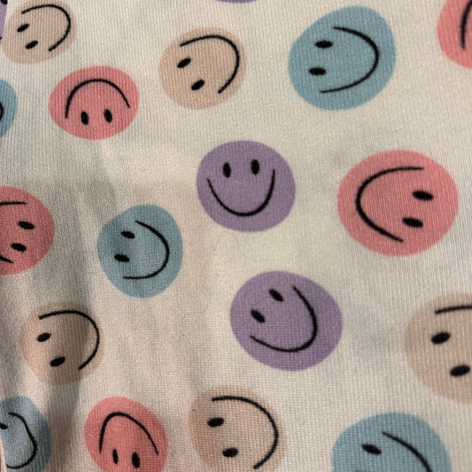Modern kids smiley face print pajama set size 10