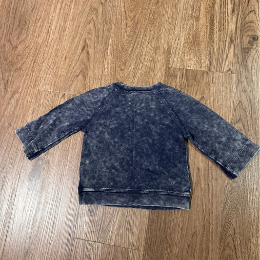 Spendid charcoal blue acid wash sweatshirt 6-12m