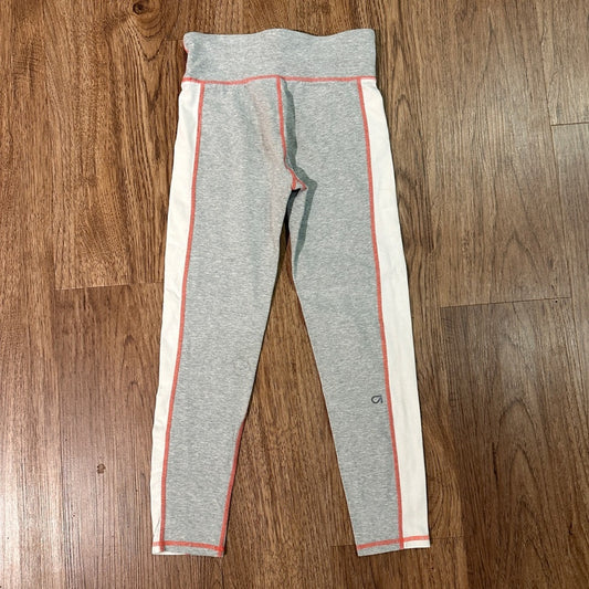 Gap fit grey and white girls leggings size large