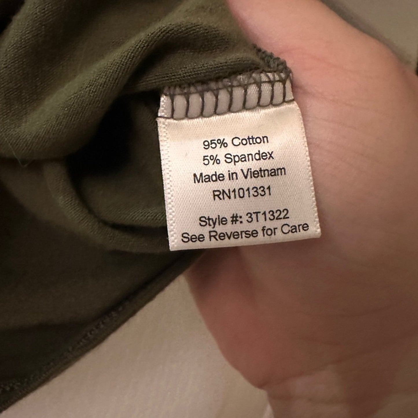 🍷Charlotte Russe y2k dark green deep V 3/5 length sleeve top size xs