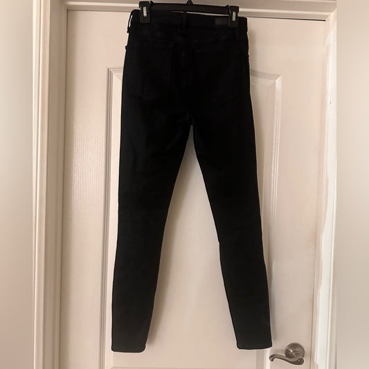 Abercrombie & Fitch high rise super skinny black denim jeans size 28/6