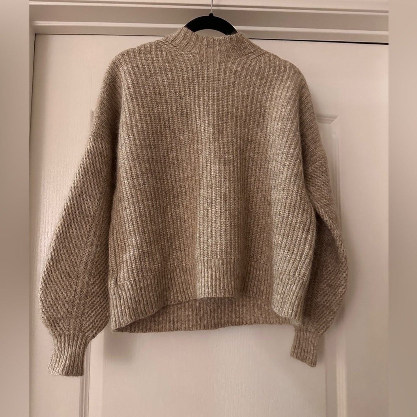 Ted Baker wool blend beige mock neck sweater size 3
