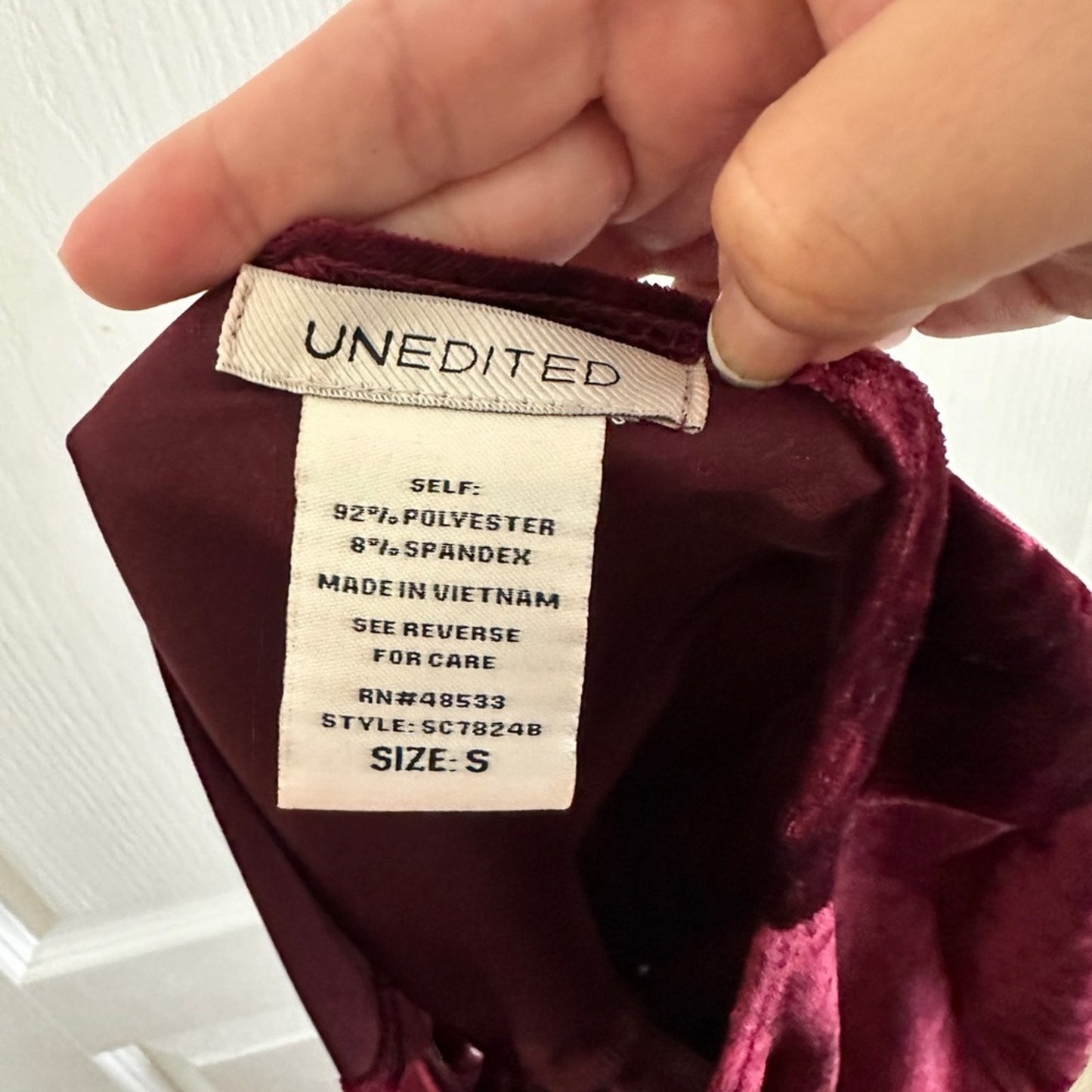 🍷Unedited dark red burgundy, body con long sleeve mini dress size small