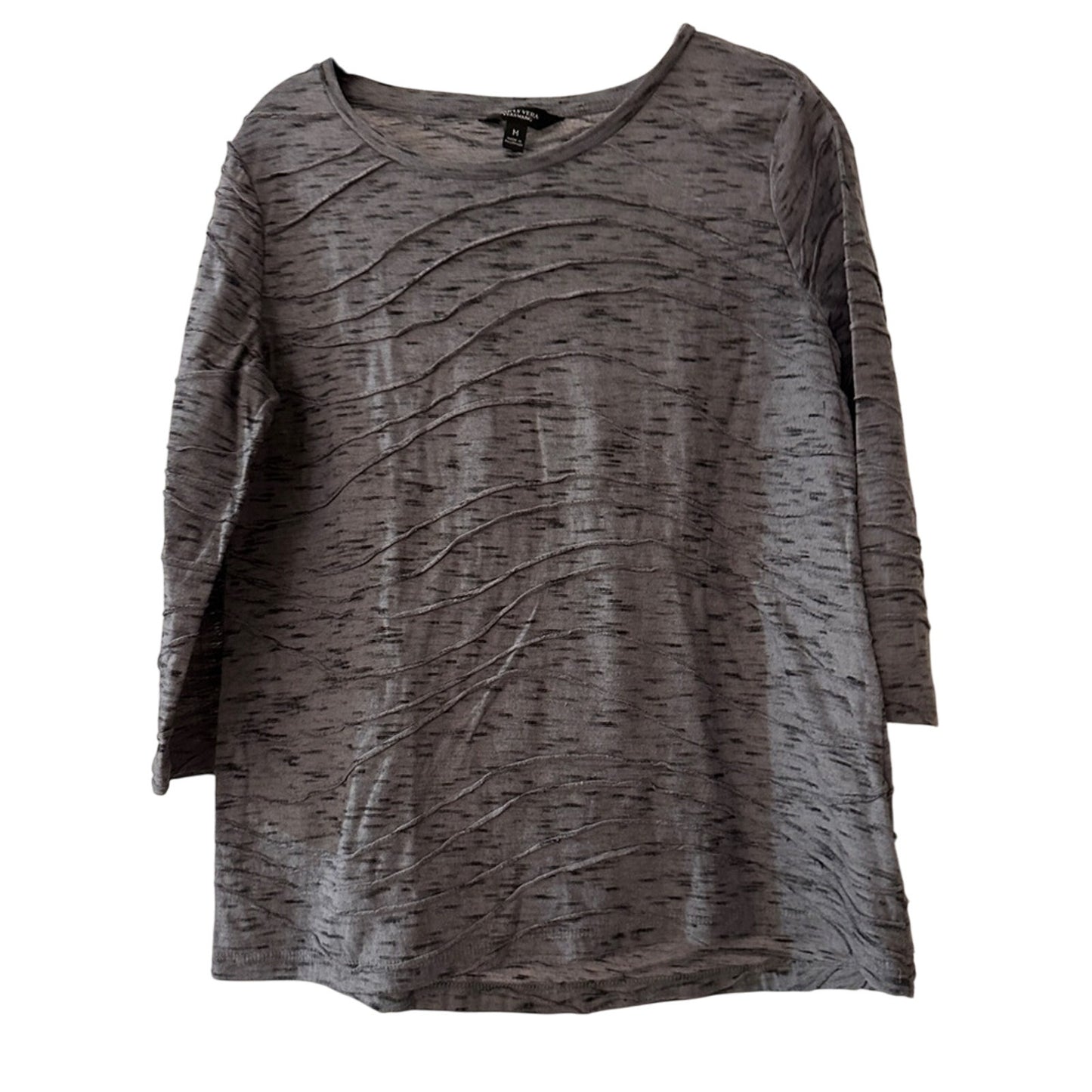 🍷Simply Vera , Vera Wang Heather grey textured tee size medium