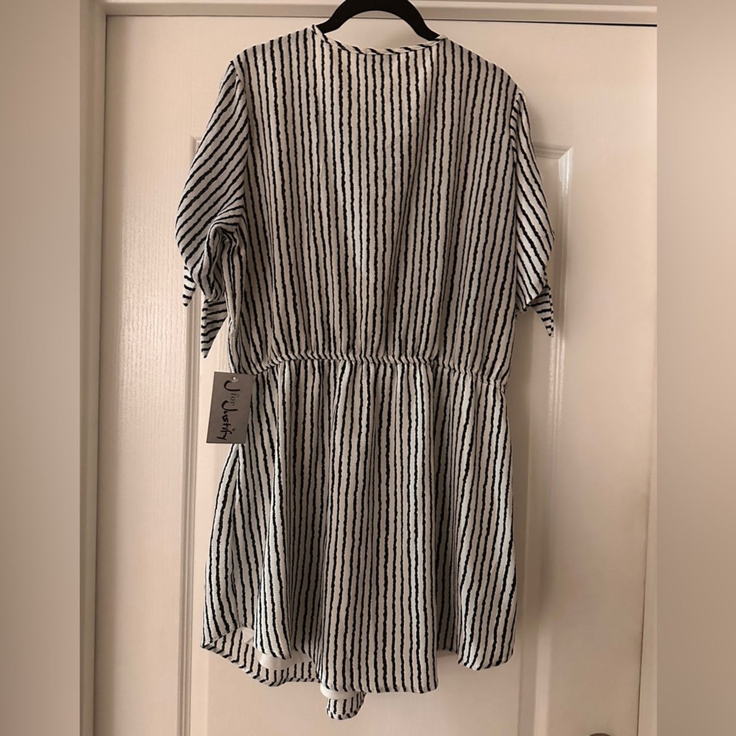 NWT J For Justify Striped Navy and White Dress size XL