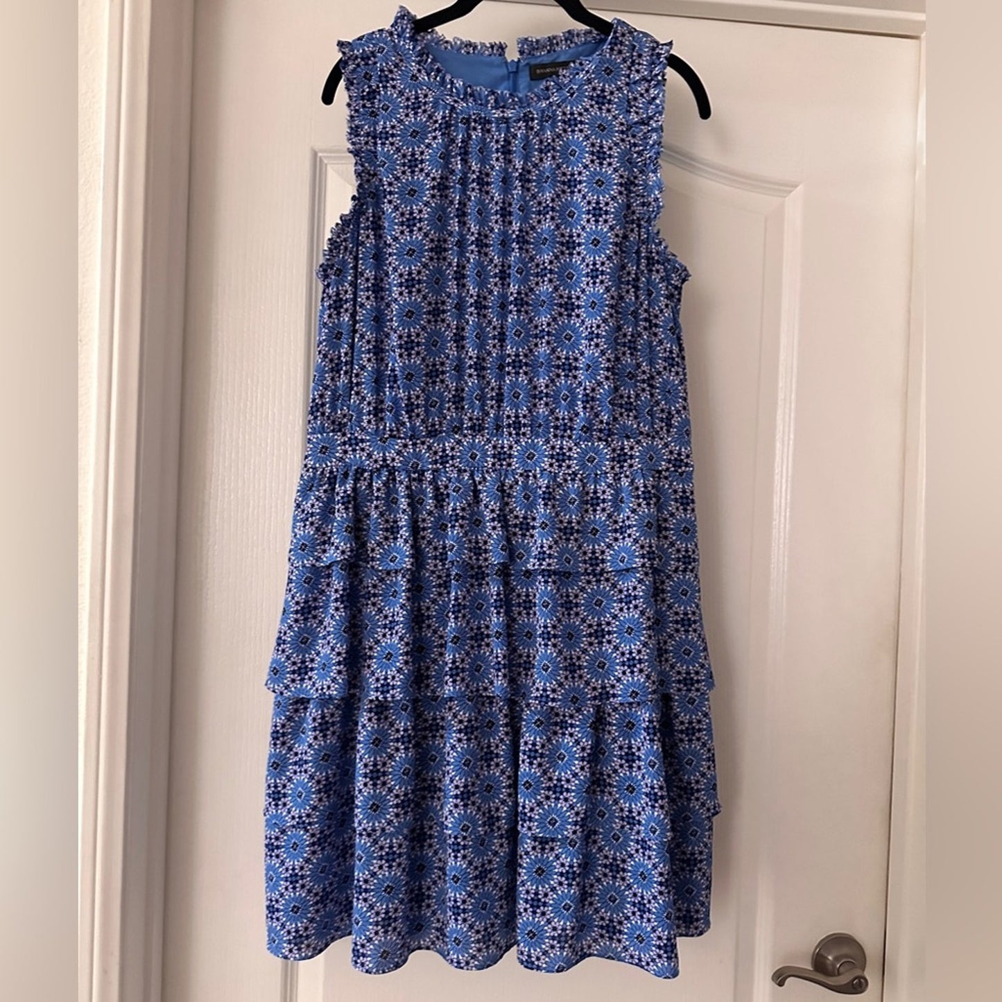 Banana Republic tile micro floral sleeveless dress size 14