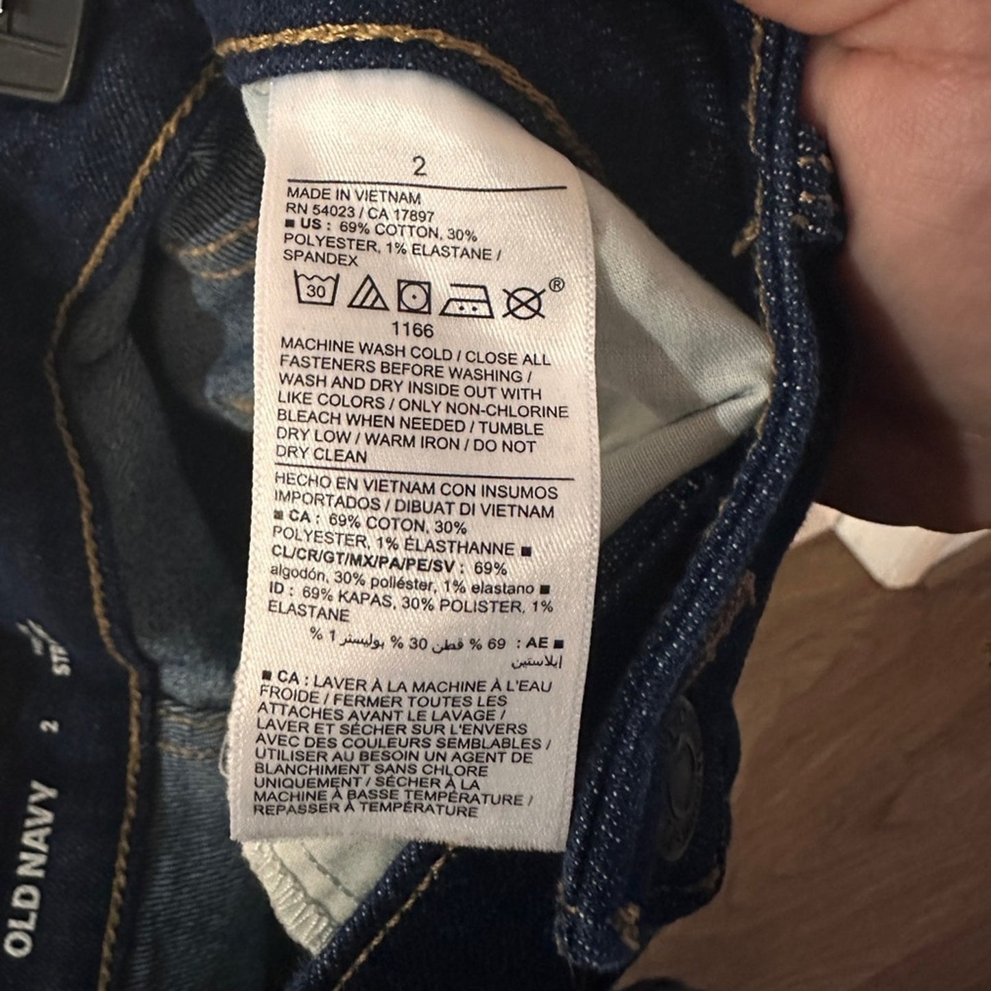 Old navy high rise straight jeans size 2