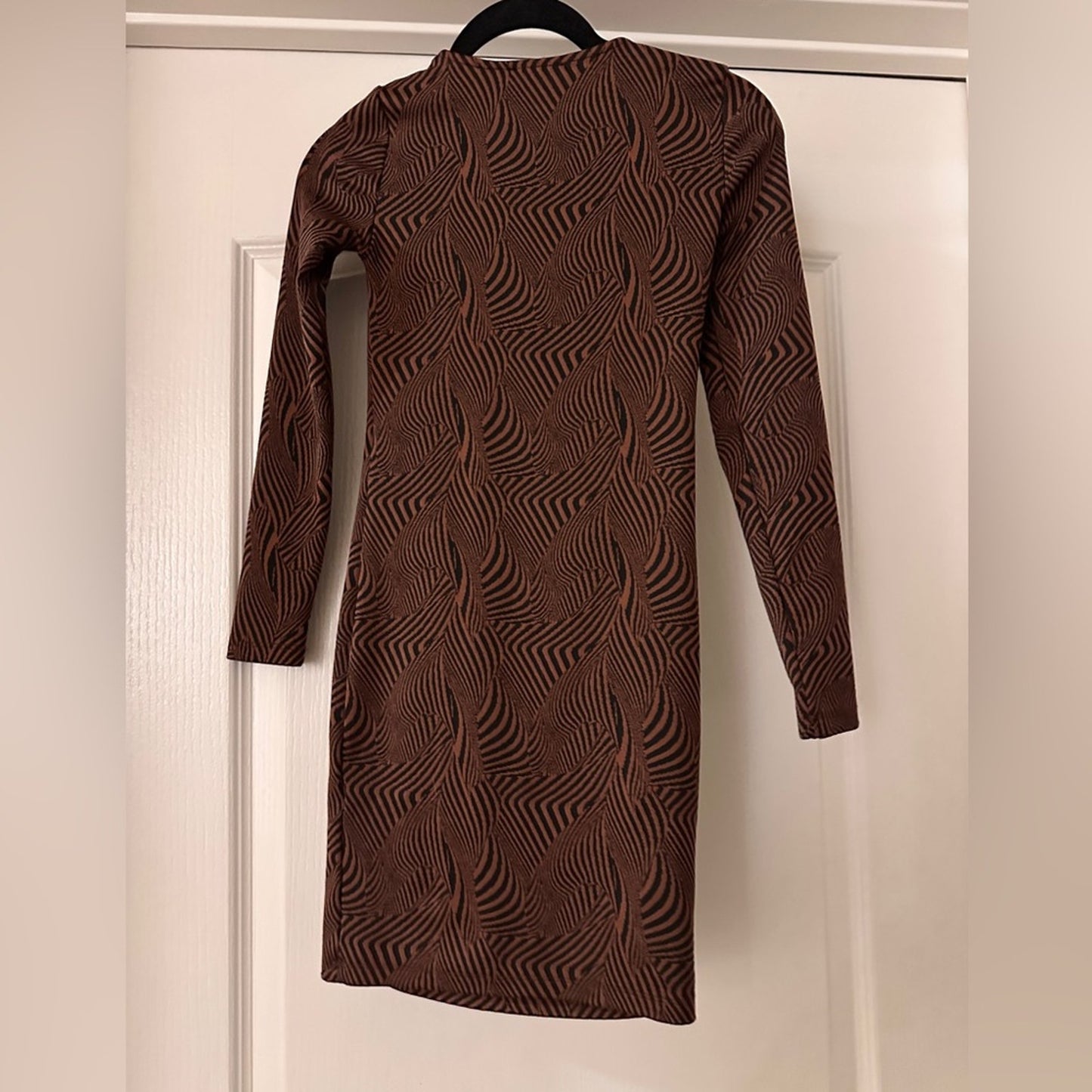 Zara black and brown bodycon mini dress size small